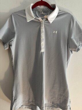 original MSRP  Under Armour Women's Striped Polo Shirts Size L
